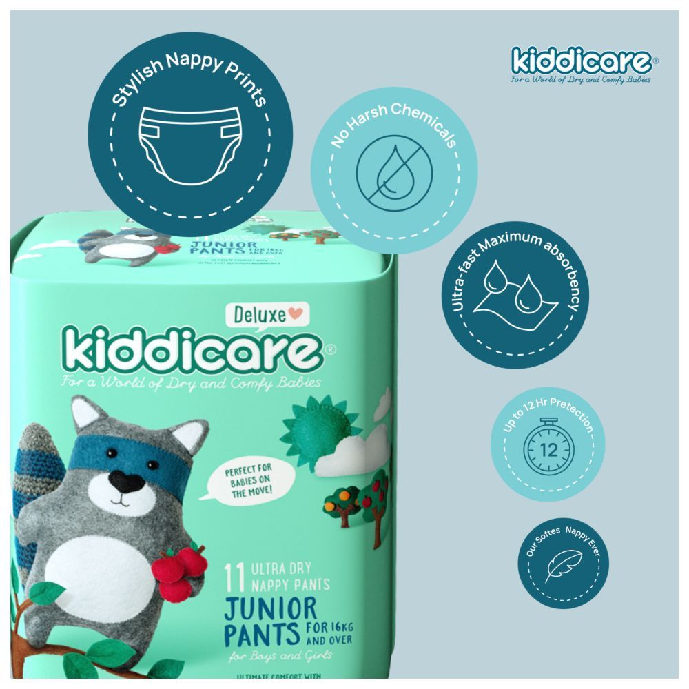 Kiddicare - Junior Nappy Pants - Size 6 - 16+kg - Pack of 11