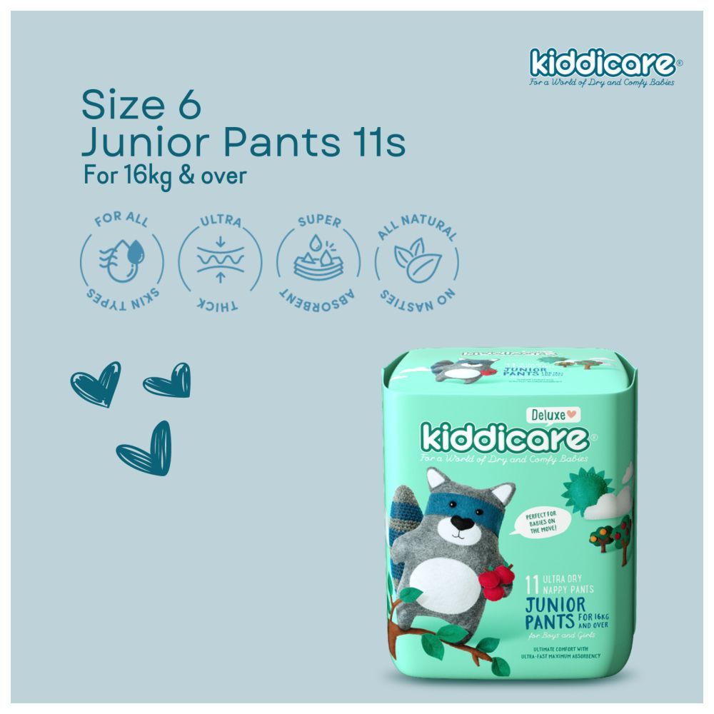 Kiddicare - Junior Nappy Pants - Size 6 - 16+kg - Pack of 11