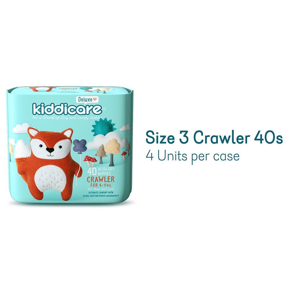 Kiddicare - Crawler Nappies - Size 3 - 6-11kg - Pack of 40