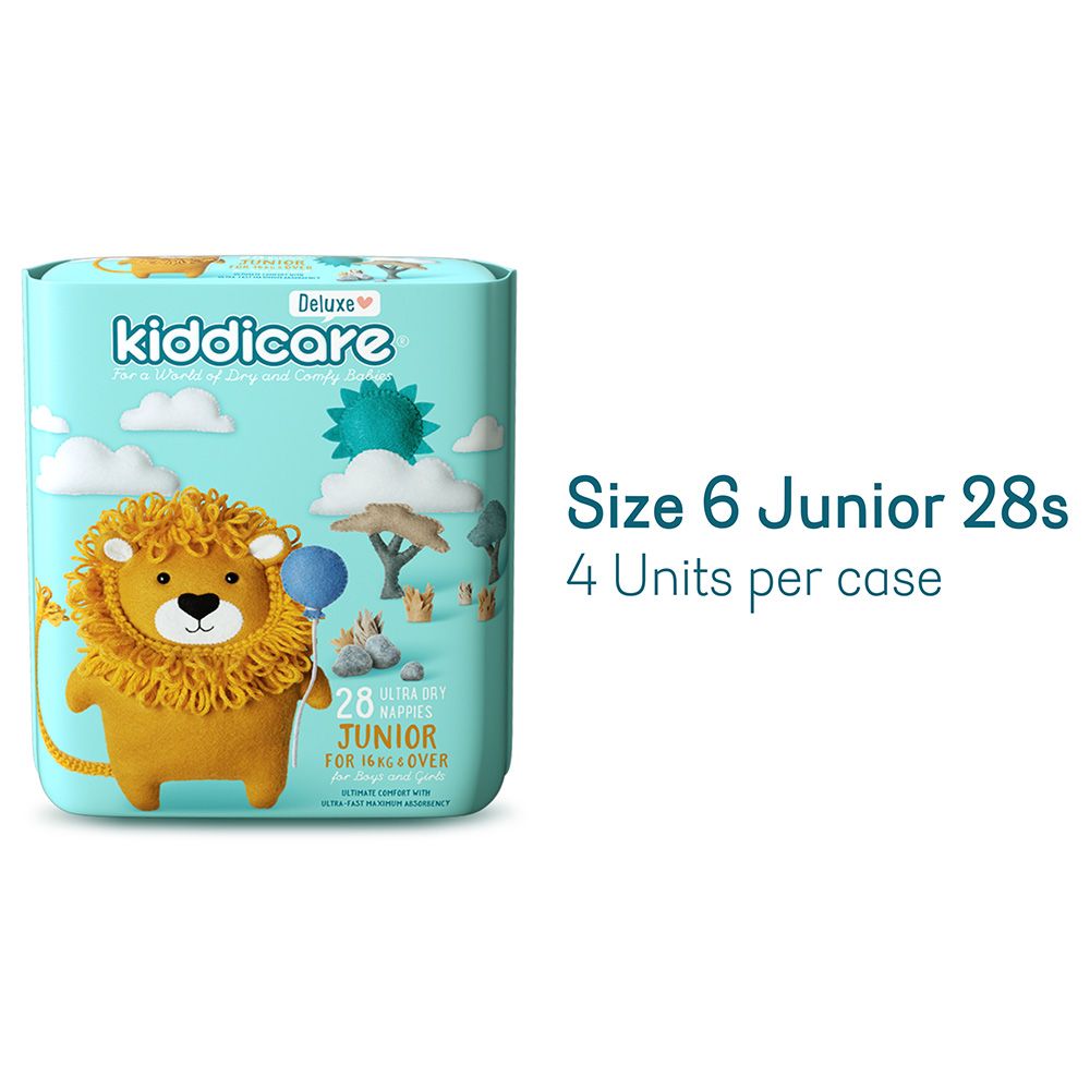 Kiddicare - Junior Nappies - Size 6 - 16+kg - Pack of 28