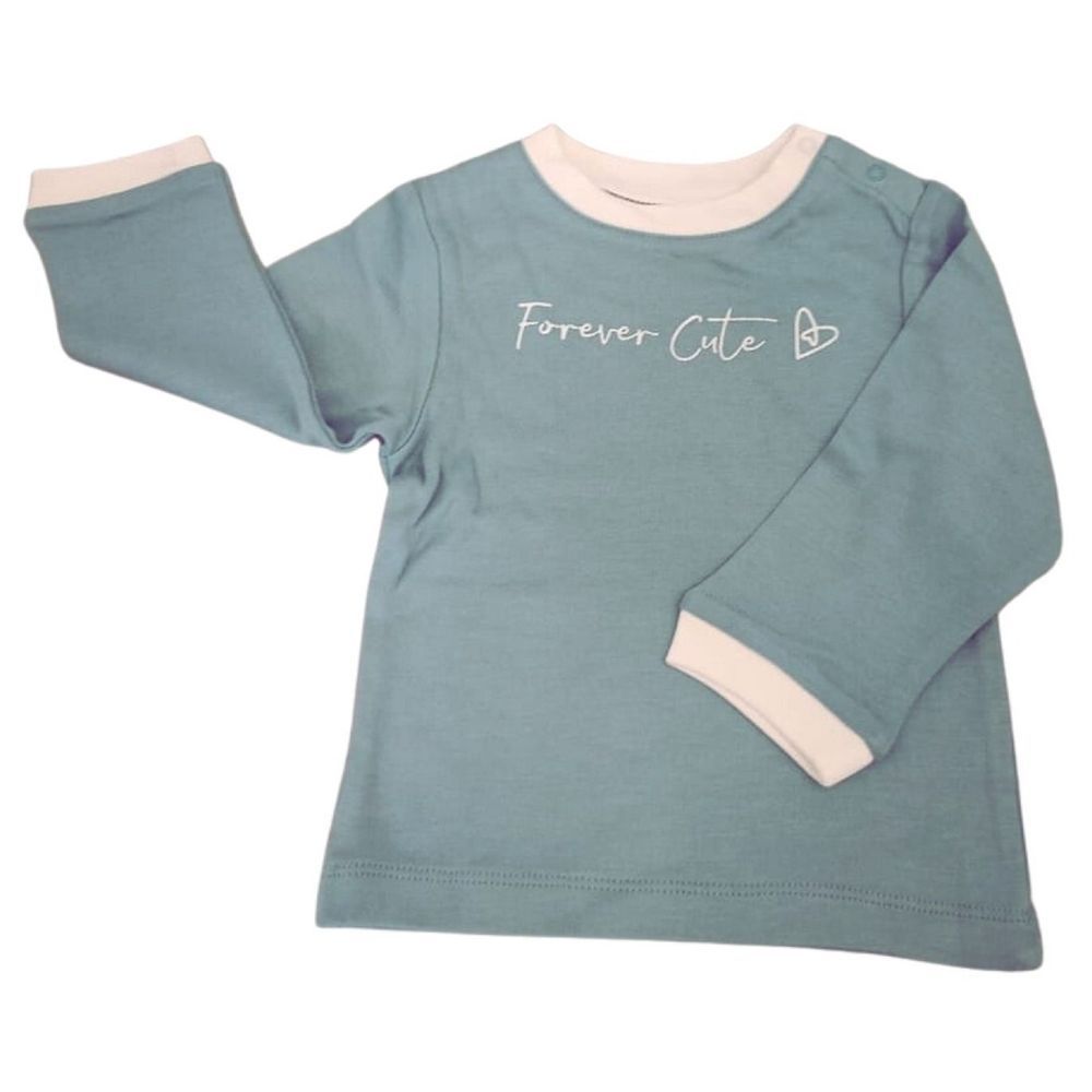 Forever Cute - 2pc-Set - Pyjama Top & Pants - Mint