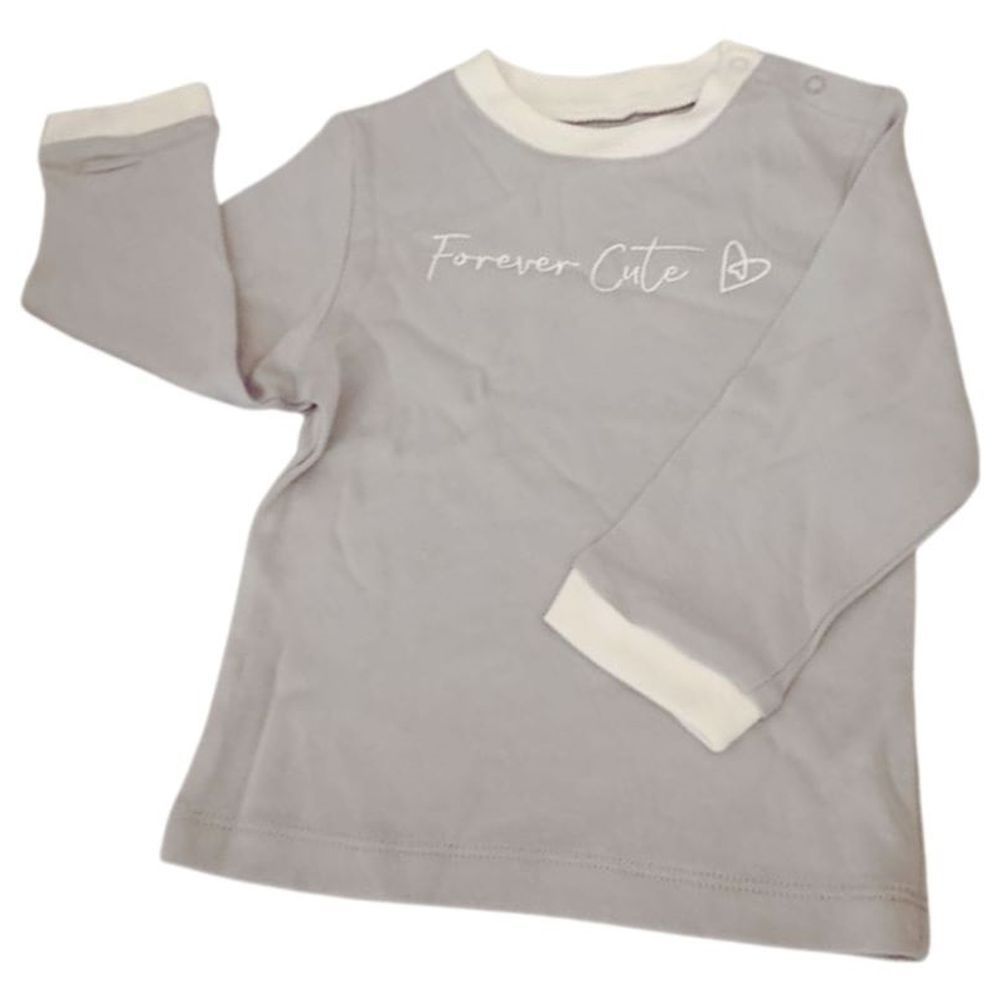 Forever Cute - 2pc-Set - Pyjama Top & Pants - Grey