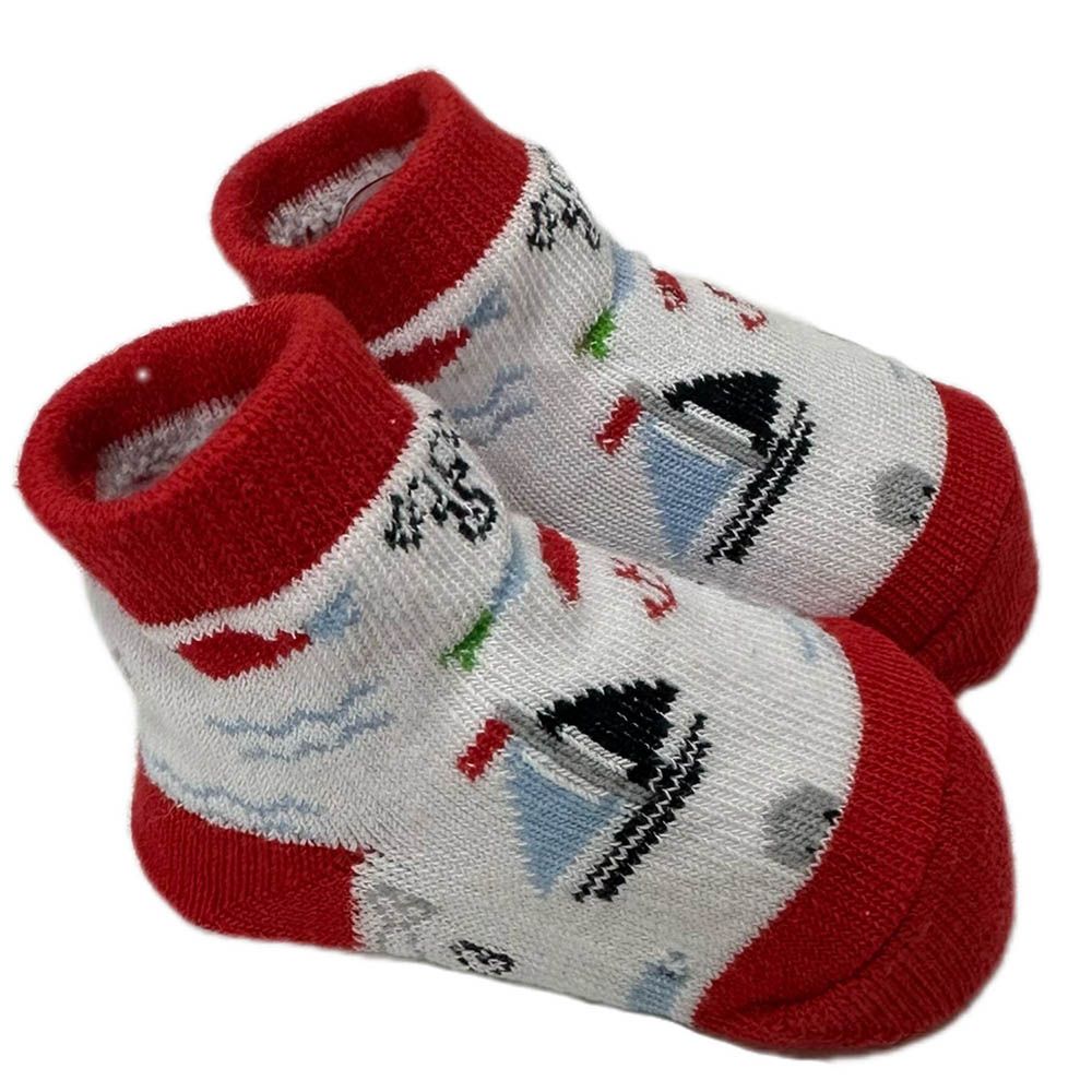 Smart Baby - 3pc-Set - Baby Boy Socks  - Red/White