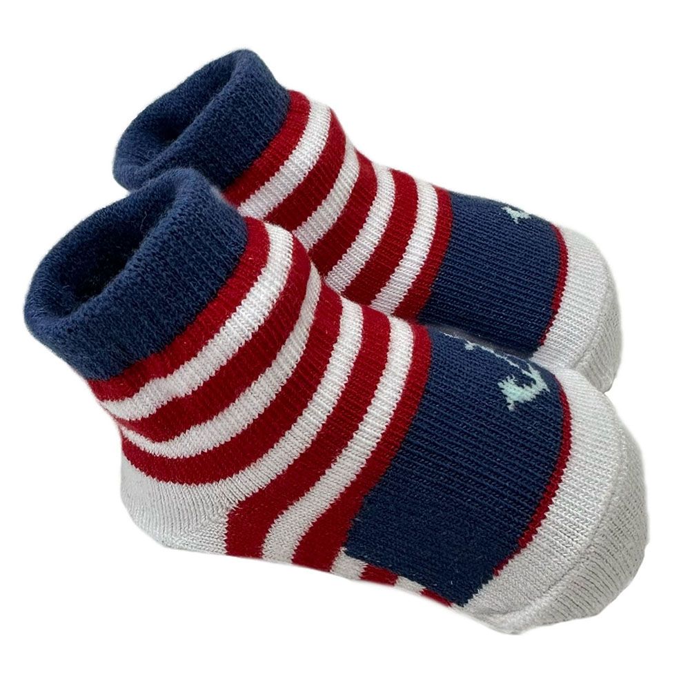 Smart Baby - 3pc-Set - Baby Boy Socks  - Red/Blue