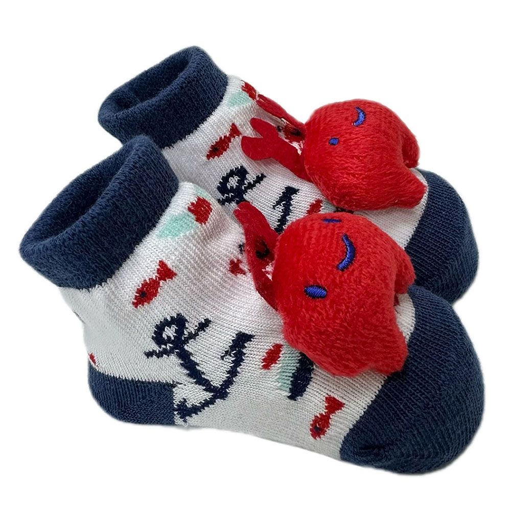 Smart Baby - 3pc-Set - Baby Boy Socks  - Red/Blue