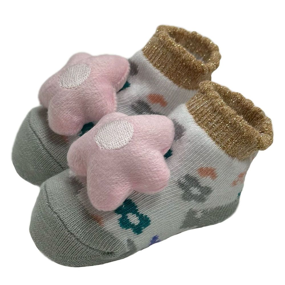 Smart Baby - 3pc-Set - Baby Girl Socks  - Pink/White