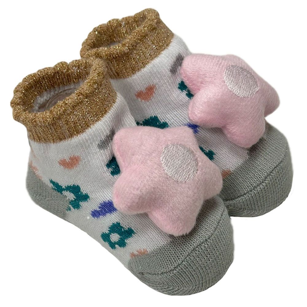 Smart Baby - 3pc-Set - Baby Girl Socks  - Pink/White