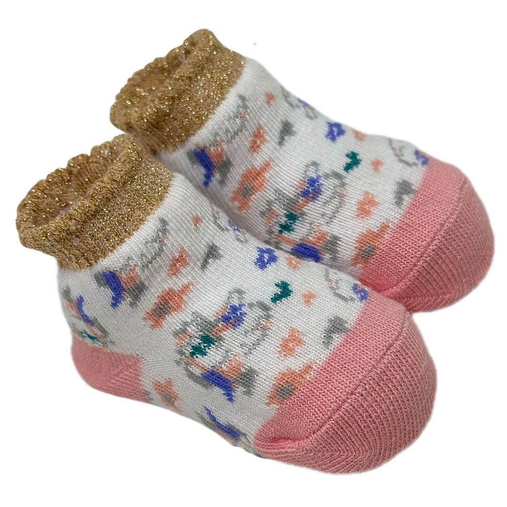 Smart Baby - 3pc-Set - Baby Girl Socks  - Pink/White