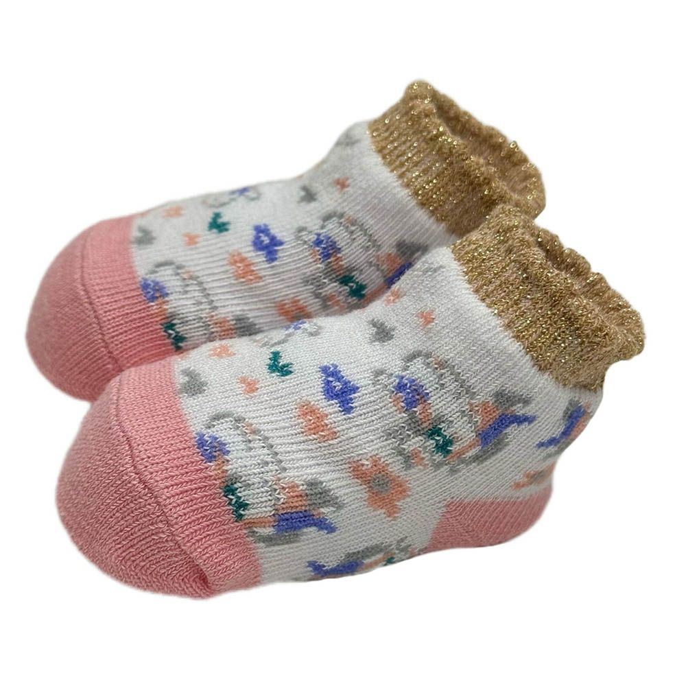 Smart Baby - 3pc-Set - Baby Girl Socks  - Pink/White