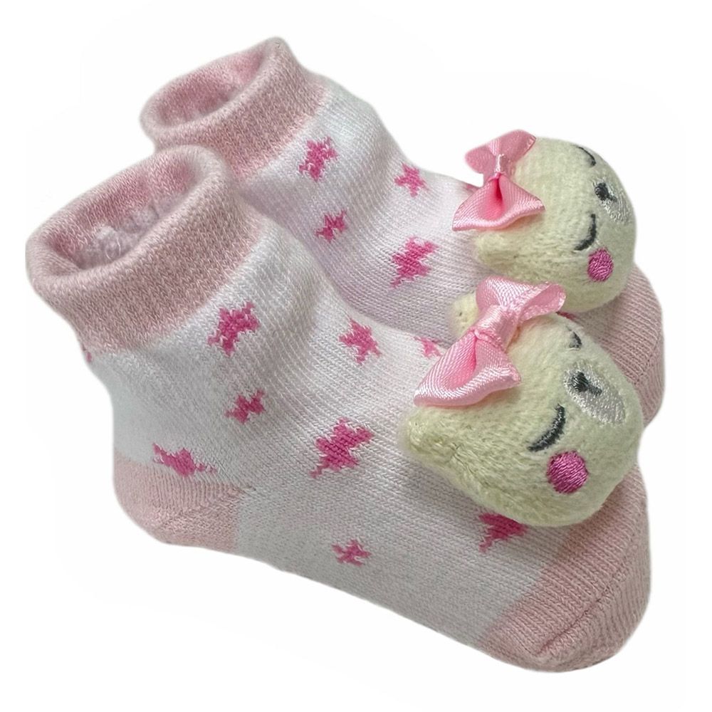 Smart Baby - 3pc-Set - Baby Girl Socks  - Pink