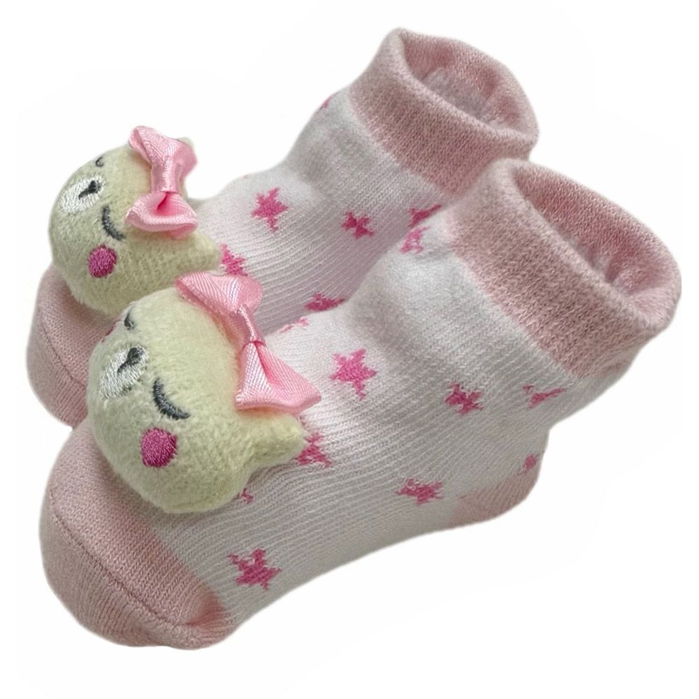 Smart Baby - 3pc-Set - Baby Girl Socks  - Pink