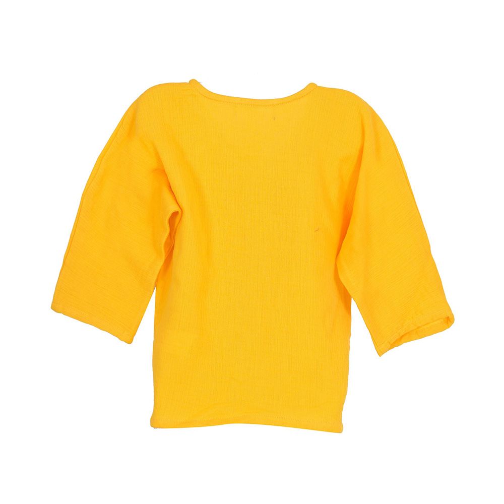 Nexgen Girls - Girl's Half Sleeve Plain Shirt - Mustard