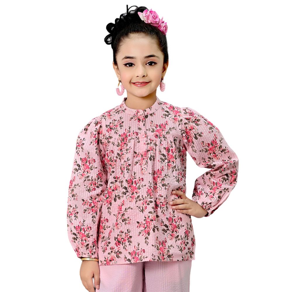 Nexgen Girls - Girl's Long Sleeve Printed Top - Pink