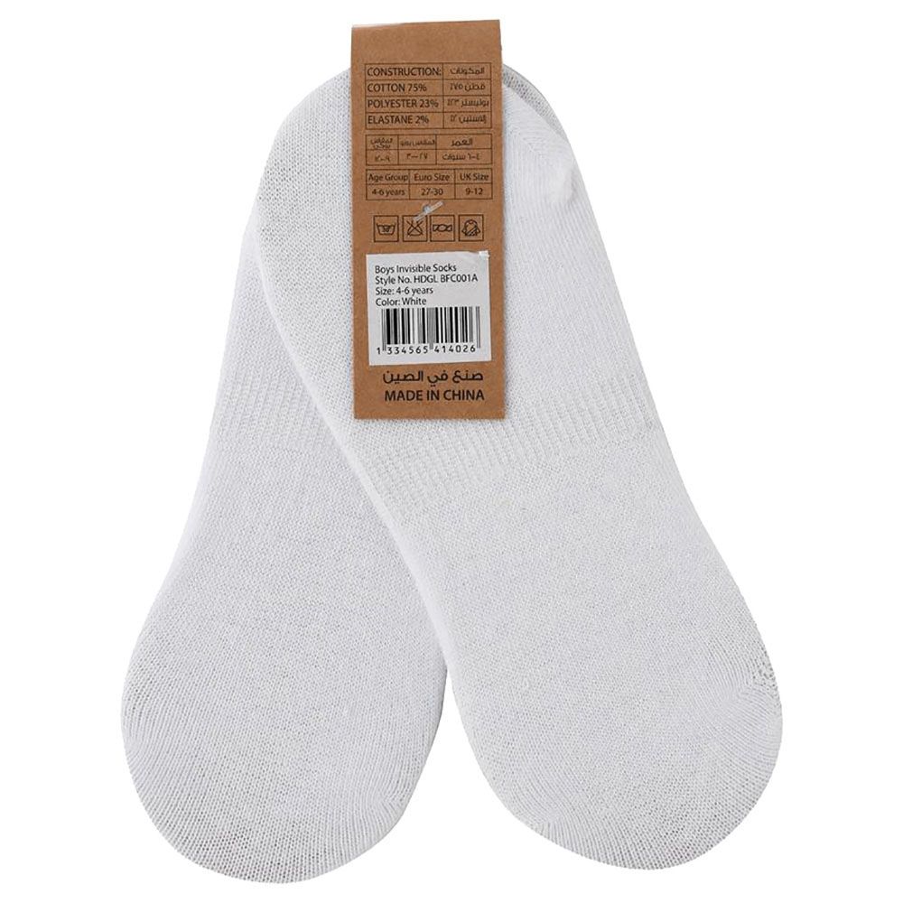 Genius - 2pc-Set - Kids Footies Ankle Socks - White 