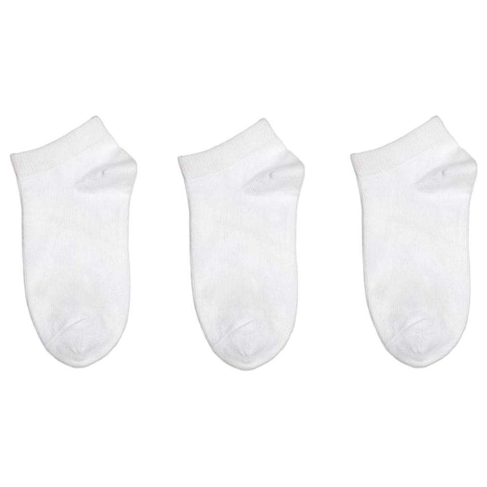 Genius - 3pc-Set - Kids Trainer Socks - White 