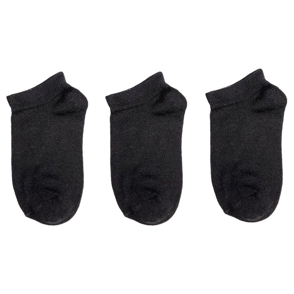 Genius - 3pc-Set - Kids Trainer Socks - Black 