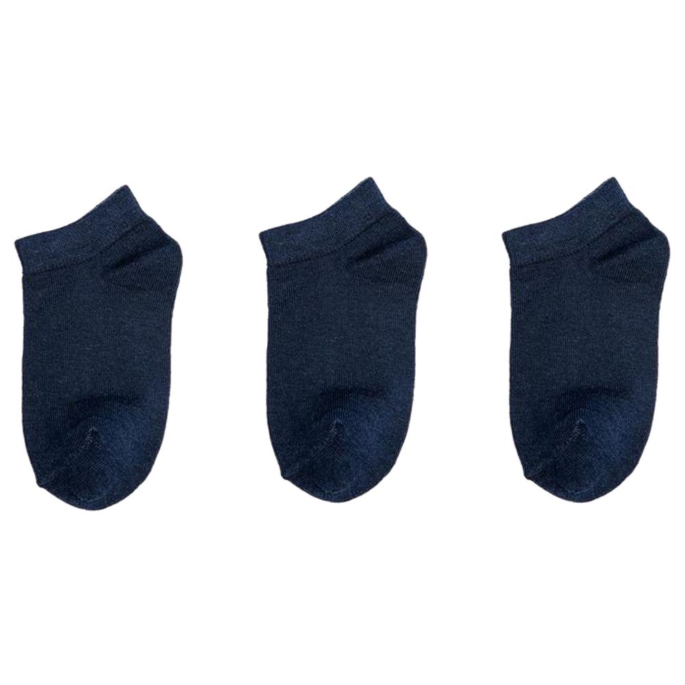 Genius - 3pc-Set - Kids Trainer Socks - Navy 