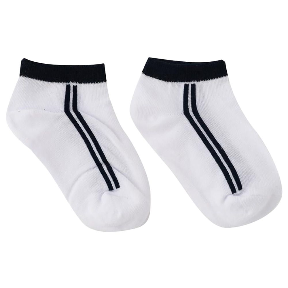 Genius - 3pc-Set - Boy Trainer Socks - White/Navy 