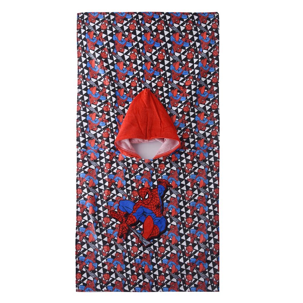 Spiderman - Boy Poncho Towel - Red/Blue