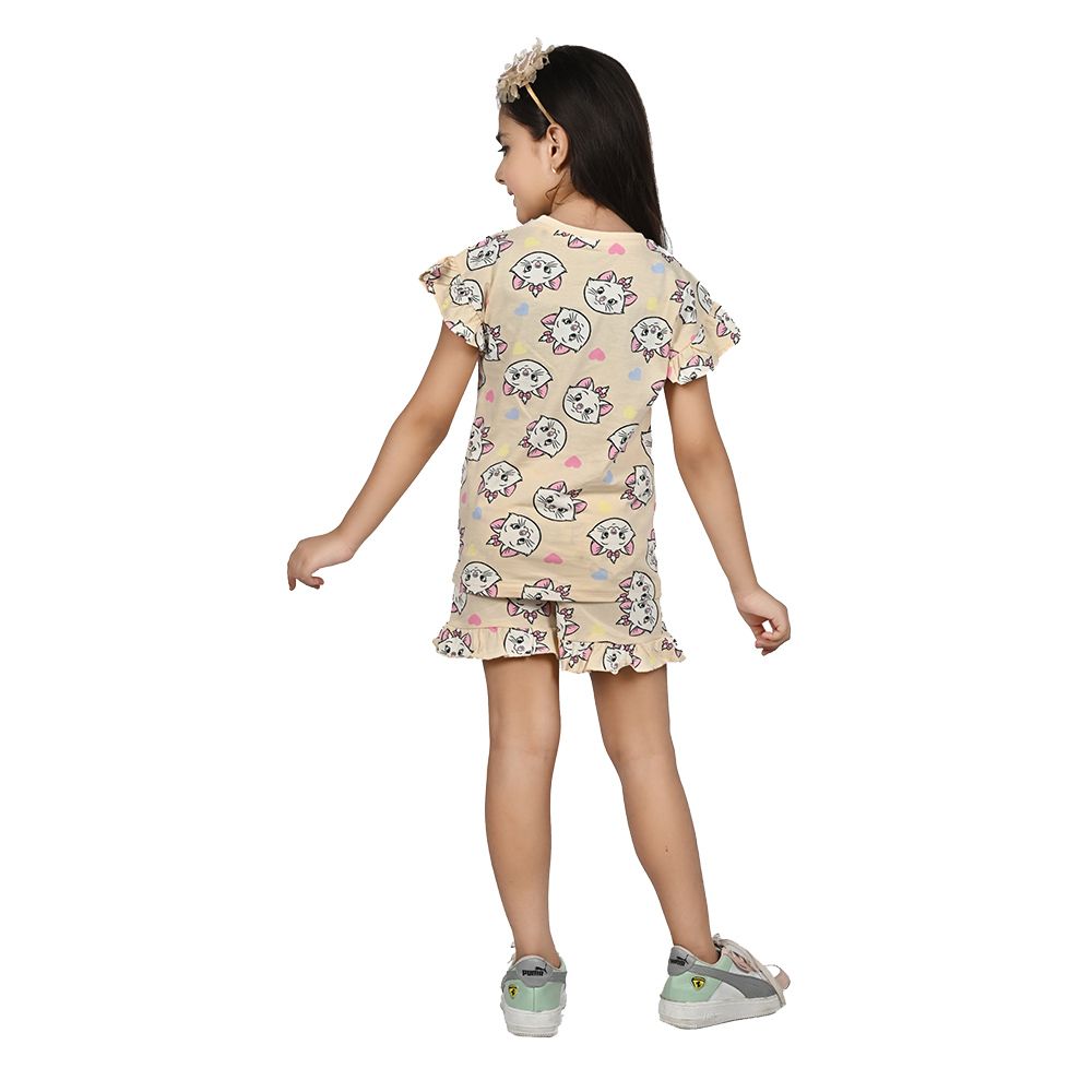 Disney - 2pc-Set - Girl Aristocrats T-Shirt w/ Shorts - Beige