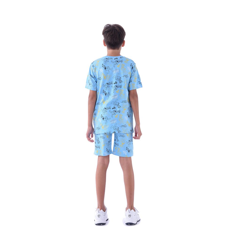 Disney - 2pc-Set - Boy Short Sleeve T-Shirt w/ Shorts - Blue