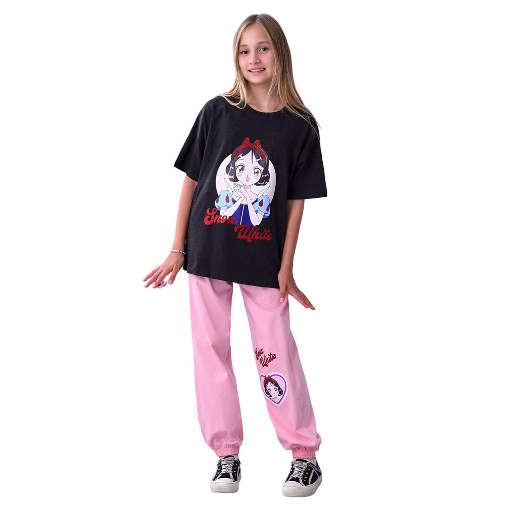 Disney - 2pc-Set - Snow White T-Shirt w/ Harem Pants - Charcoal