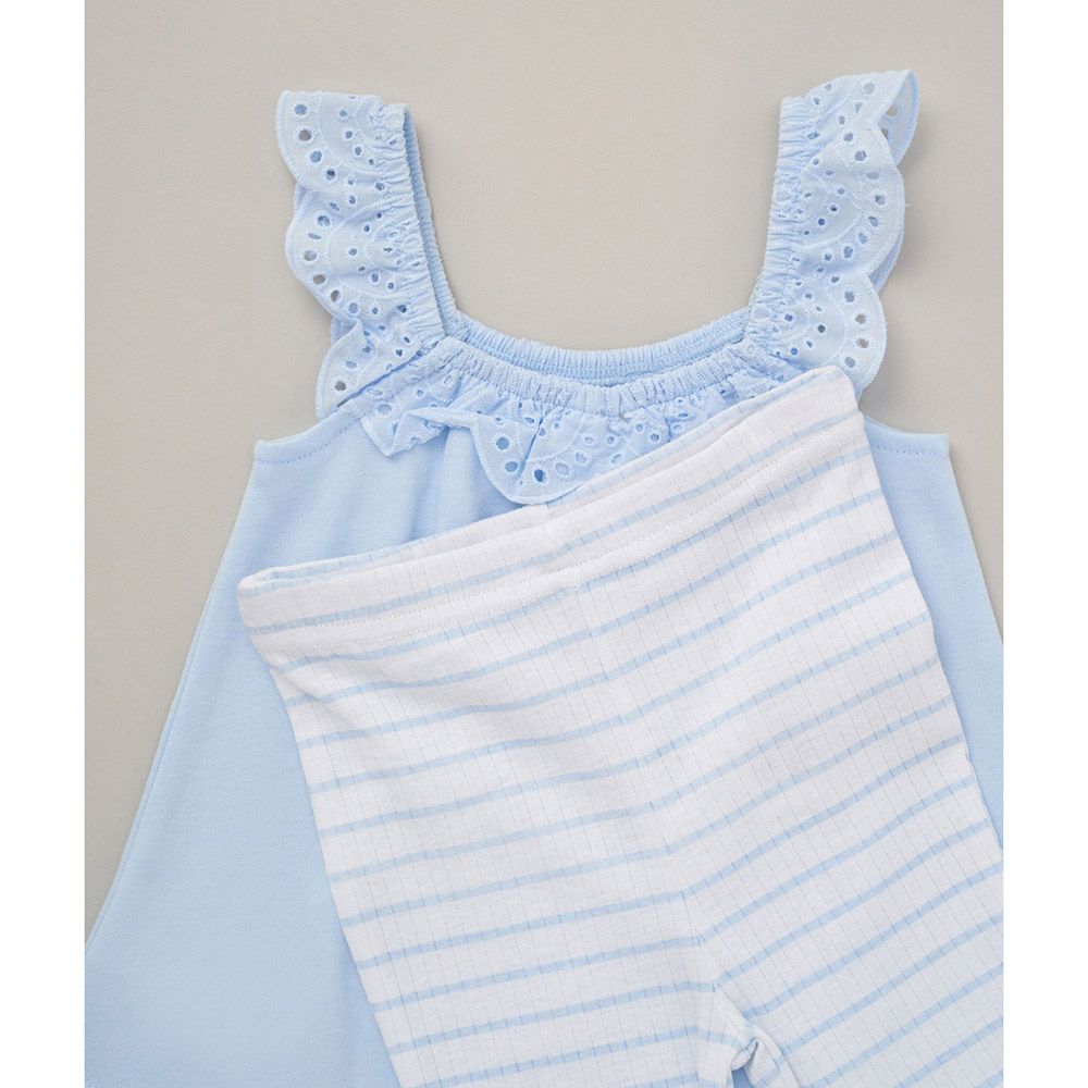 Lily & Jack - 3pc-Set - Baby Girl Top, Leggings And Headband - Blue