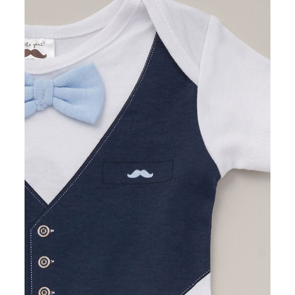 Lily & Jack - 3pc-Set - Baby Boy Bodysuit, Pants w/ Socks - Blue/White