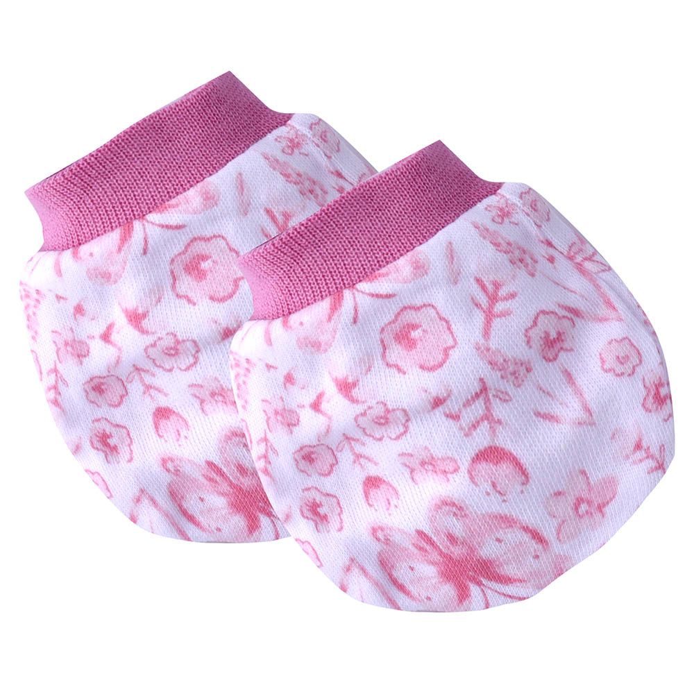 Rock A Bye Baby - 5pc-Set - Baby Girl Floral Gift Set - White/Pink