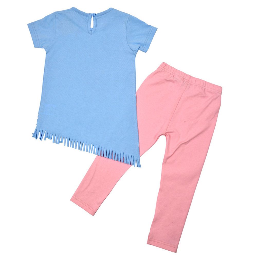 Smart Baby - 2pc-Set - Short Sleeve Top w/ Leggings - Blue