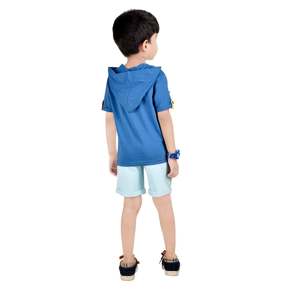 Genius - 2pc-Set - Boy's Half Sleeve T-Shirt w/ Bermuda Shorts - Blue