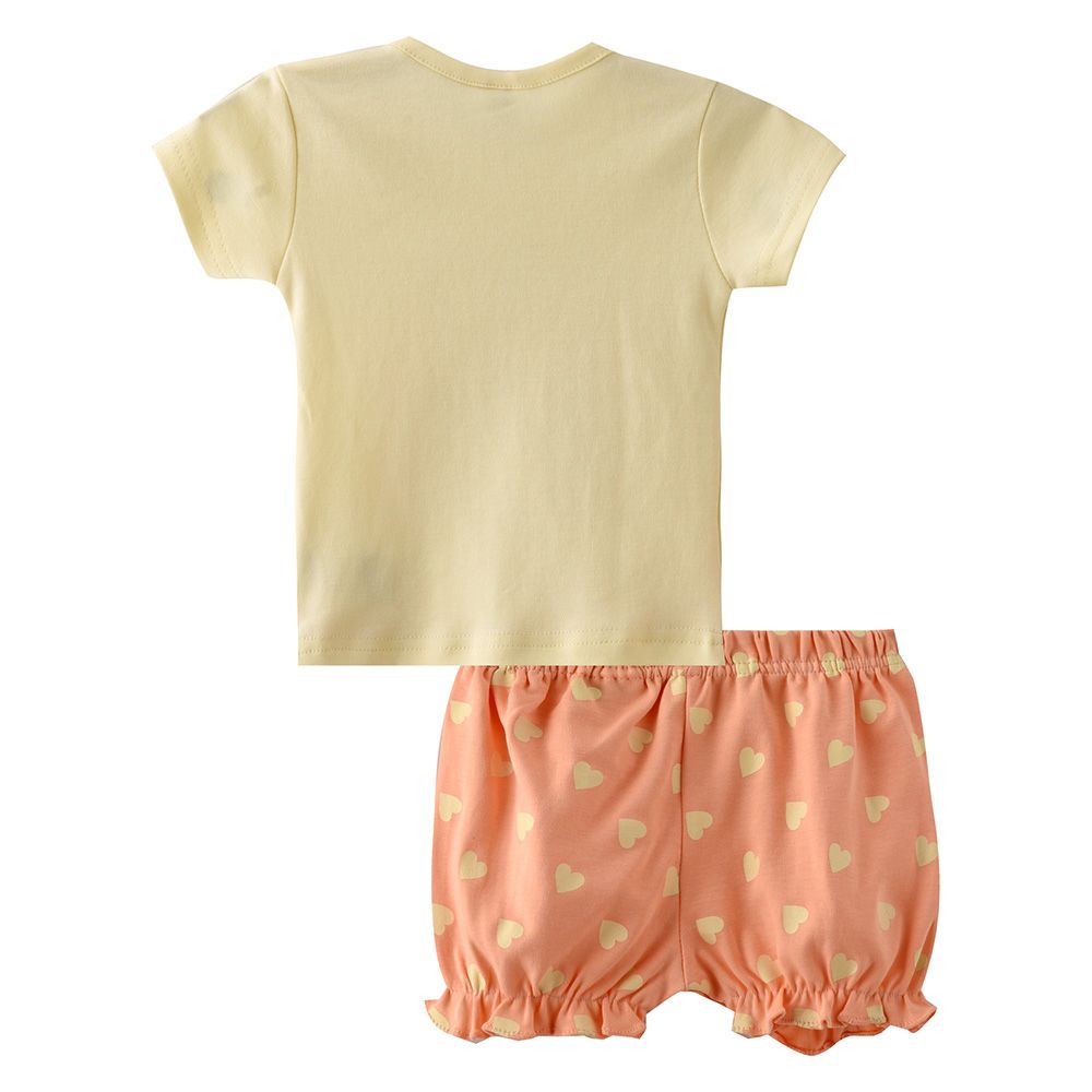 Smart Baby - 2pc-Set - Baby Girl T-Shirt w/ Bloomer - Yellow