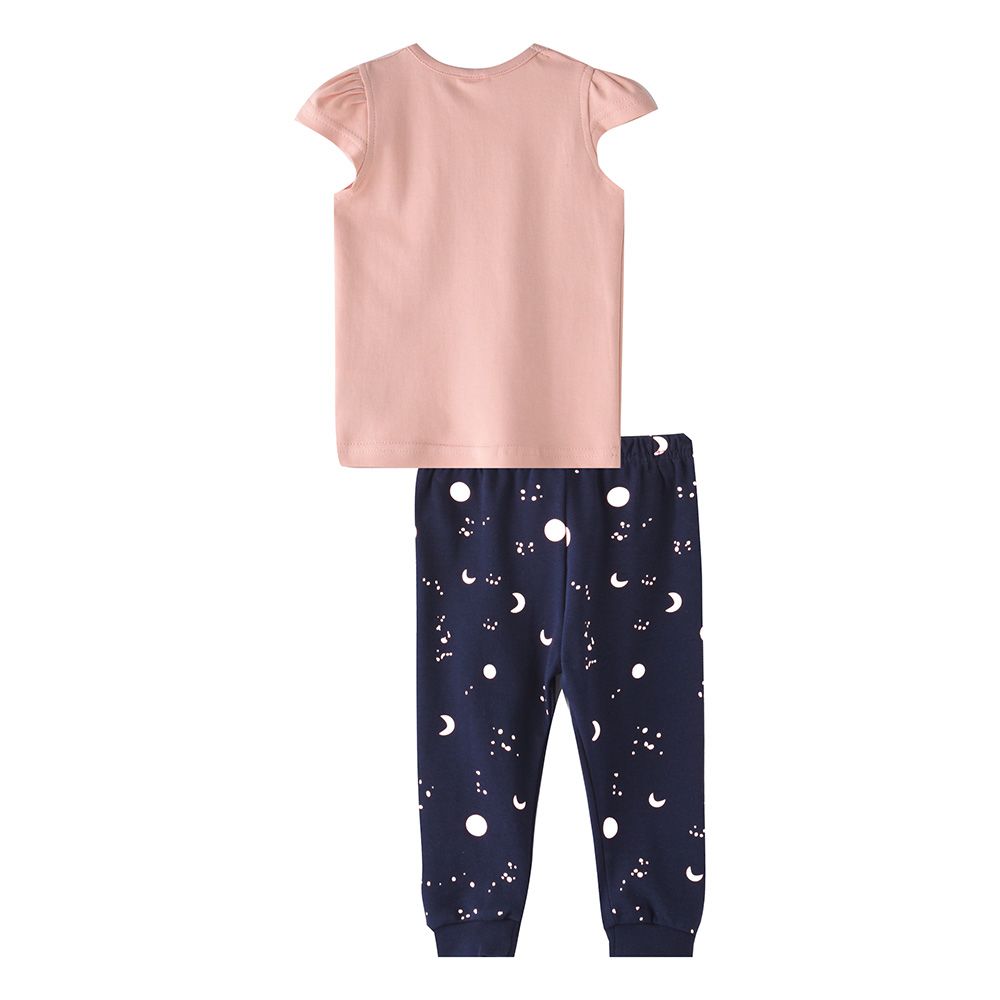 Smart Baby - 2pc-Set - Moon Child T-Shirt w/ Pants - Peach