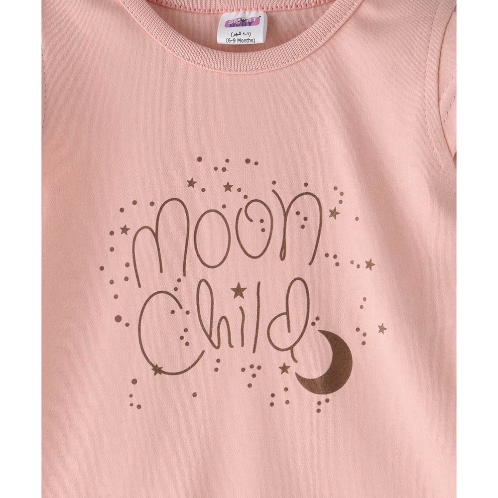 Smart Baby - 2pc-Set - Moon Child T-Shirt w/ Pants - Peach