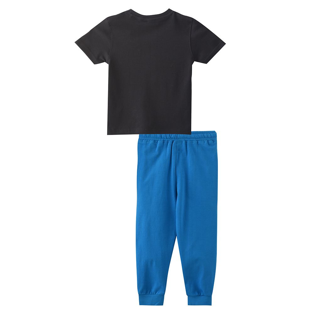 Genius - 2pc-Set - Boy's Short Sleeve T-Shirt w/ Pants - Black/Blue