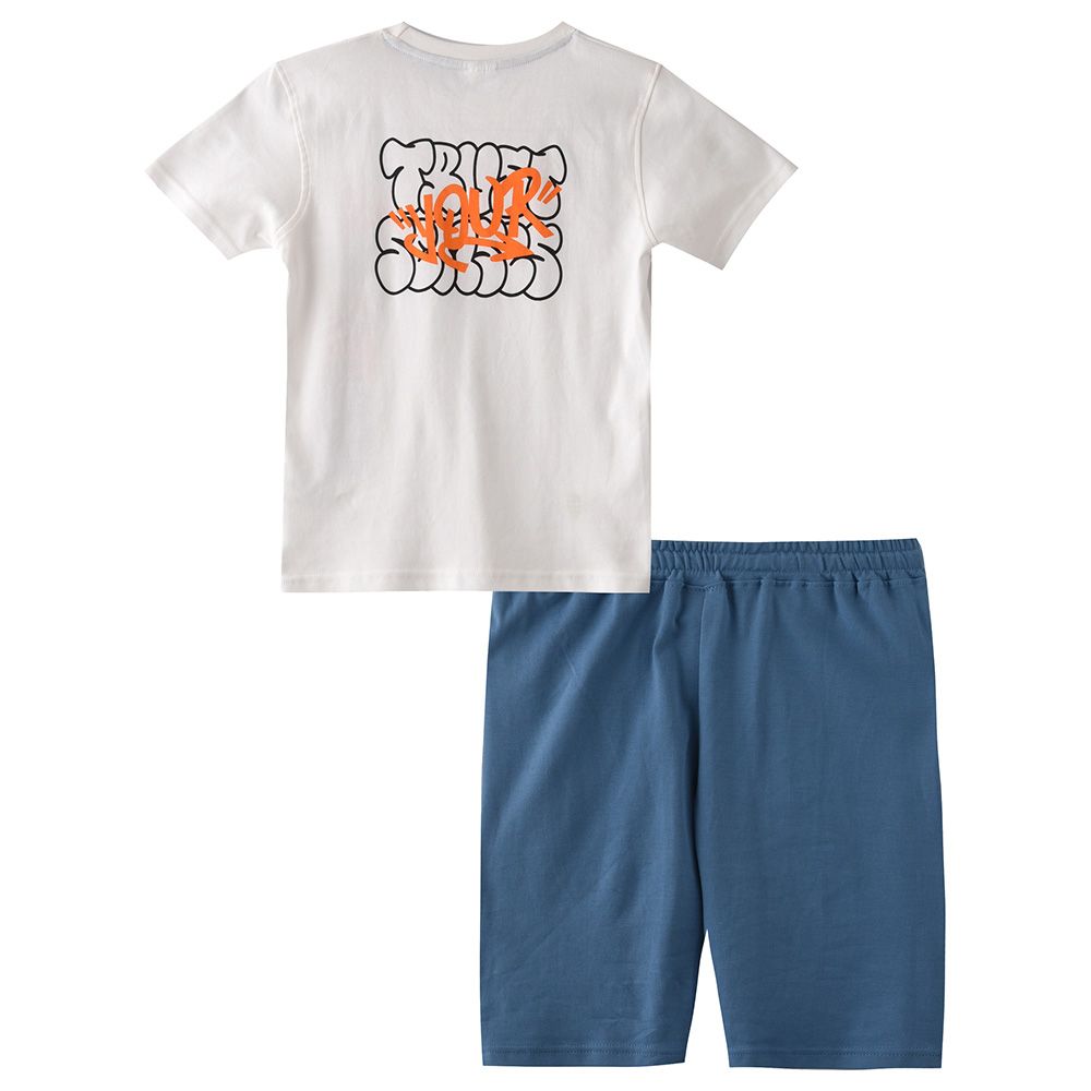 Genius - 2pc-Set - Boy Half Sleeve Printed T-shirt With Bermuda