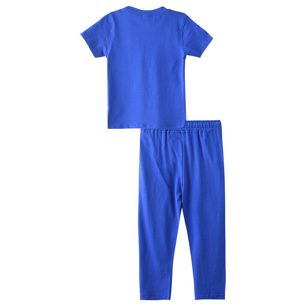 Genius - 2pc-Set - Boy Half Sleeve T-shirt With Pants - Deep Blue