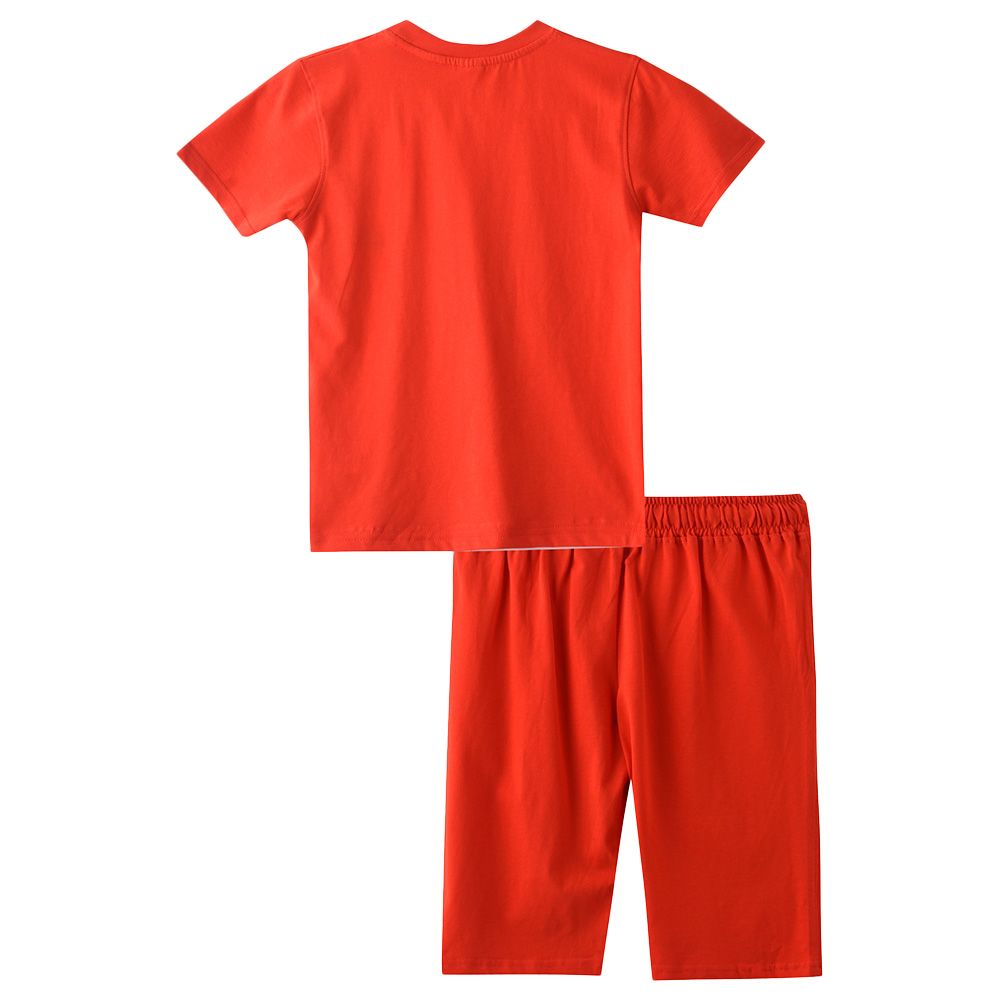 Genius - 2pc-Set - Boy Half Sleeve T-shirt With Bermuda - Red