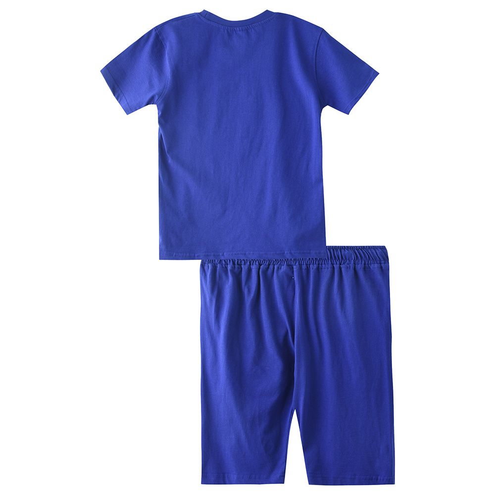 Genius - 2pc-Set - Boy Half Sleeve T-shirt With Bermuda - Navy Blue