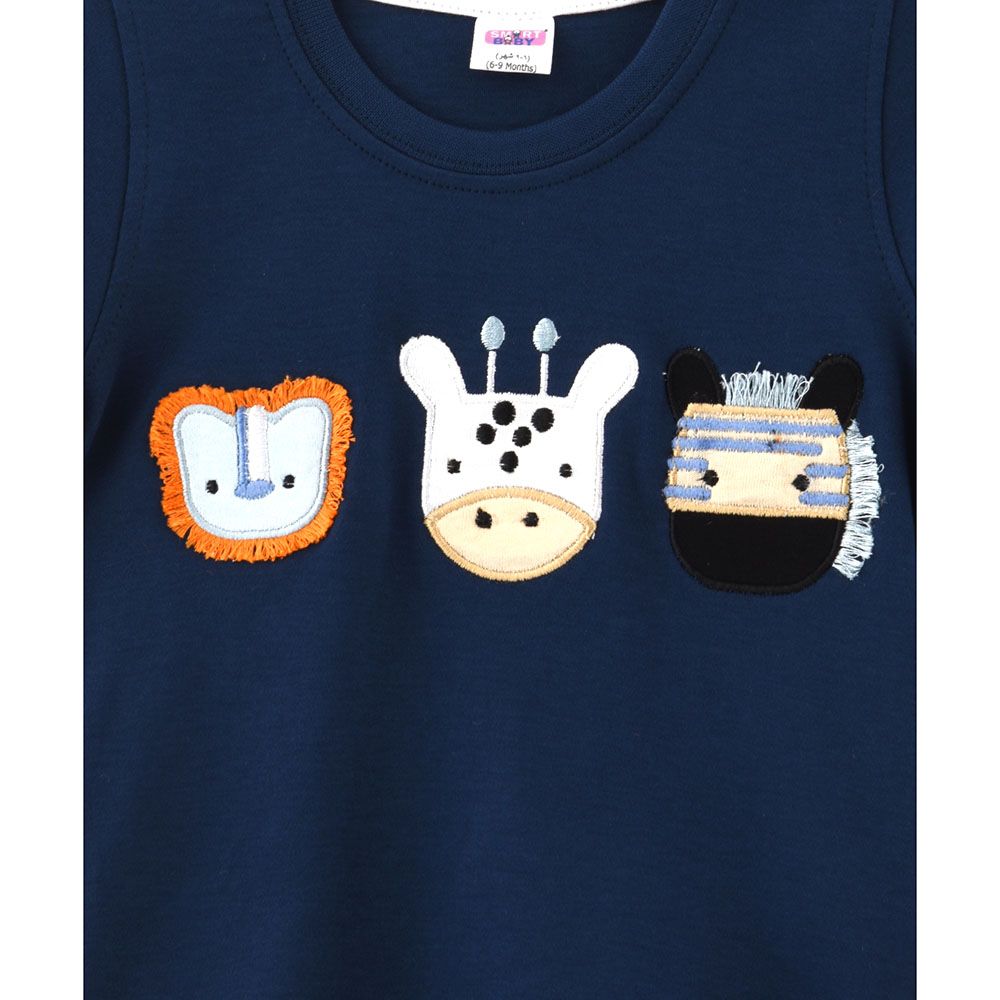 Smart Baby - 2pc-Set - Baby Boy T-Shirt w/ Pants - Blue