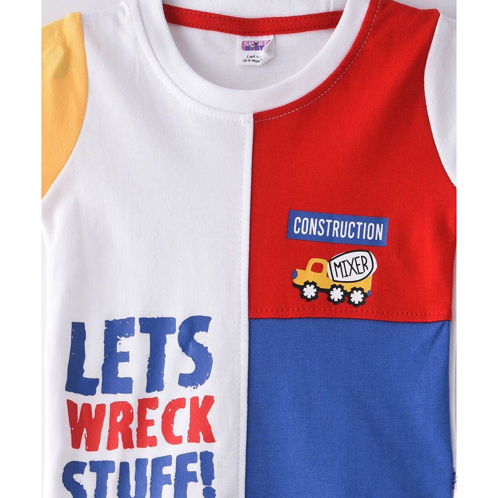 Smart Baby - 2pc-Set - Baby Boy Half Sleeve T-shirt And Bermuda