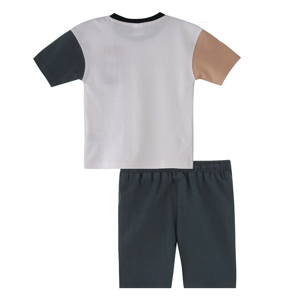 Genius - 2pc-Set - Boy's Color Short Sleeve T-Shirt w/ Bermuda Shorts