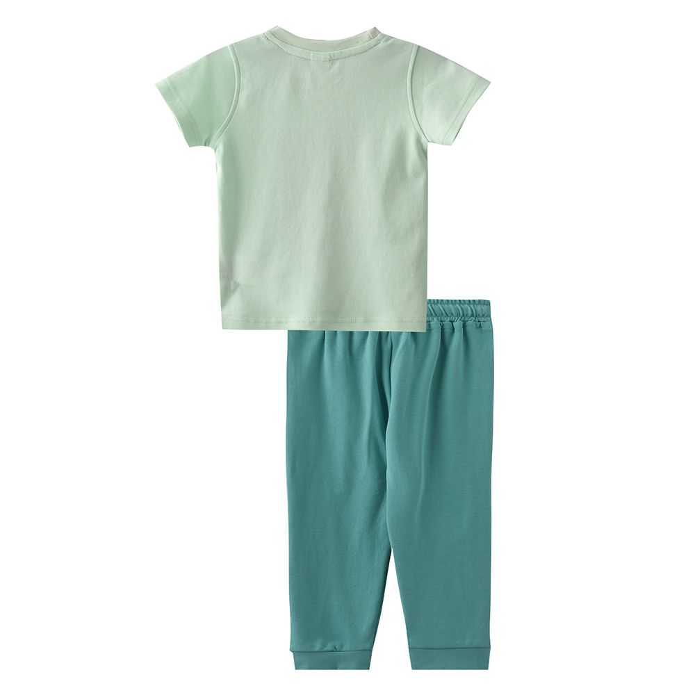 Smart Baby - 2pc-Set - Baby Boy T-Shirt w/ Pants - Green