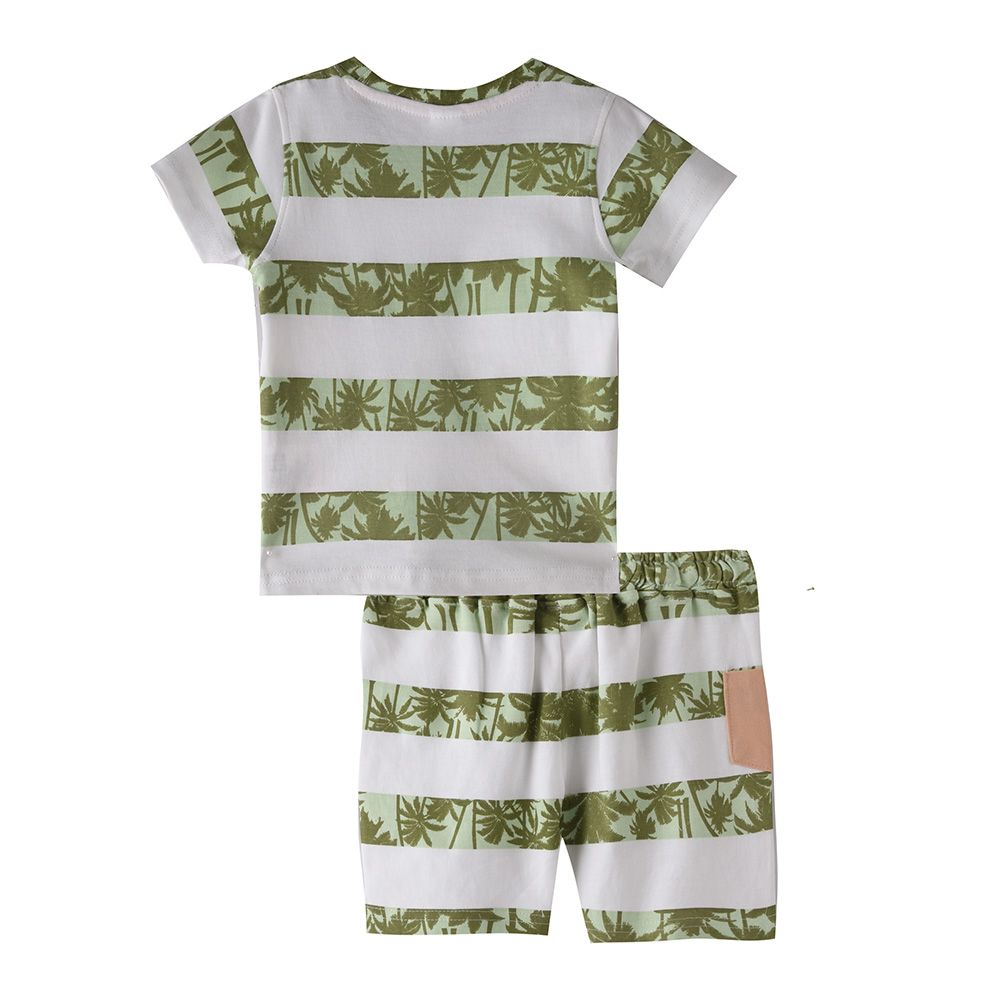 Smart Baby - 2pc-Set - Baby Boy T-Shirt w/ Bermuda Shorts - Green