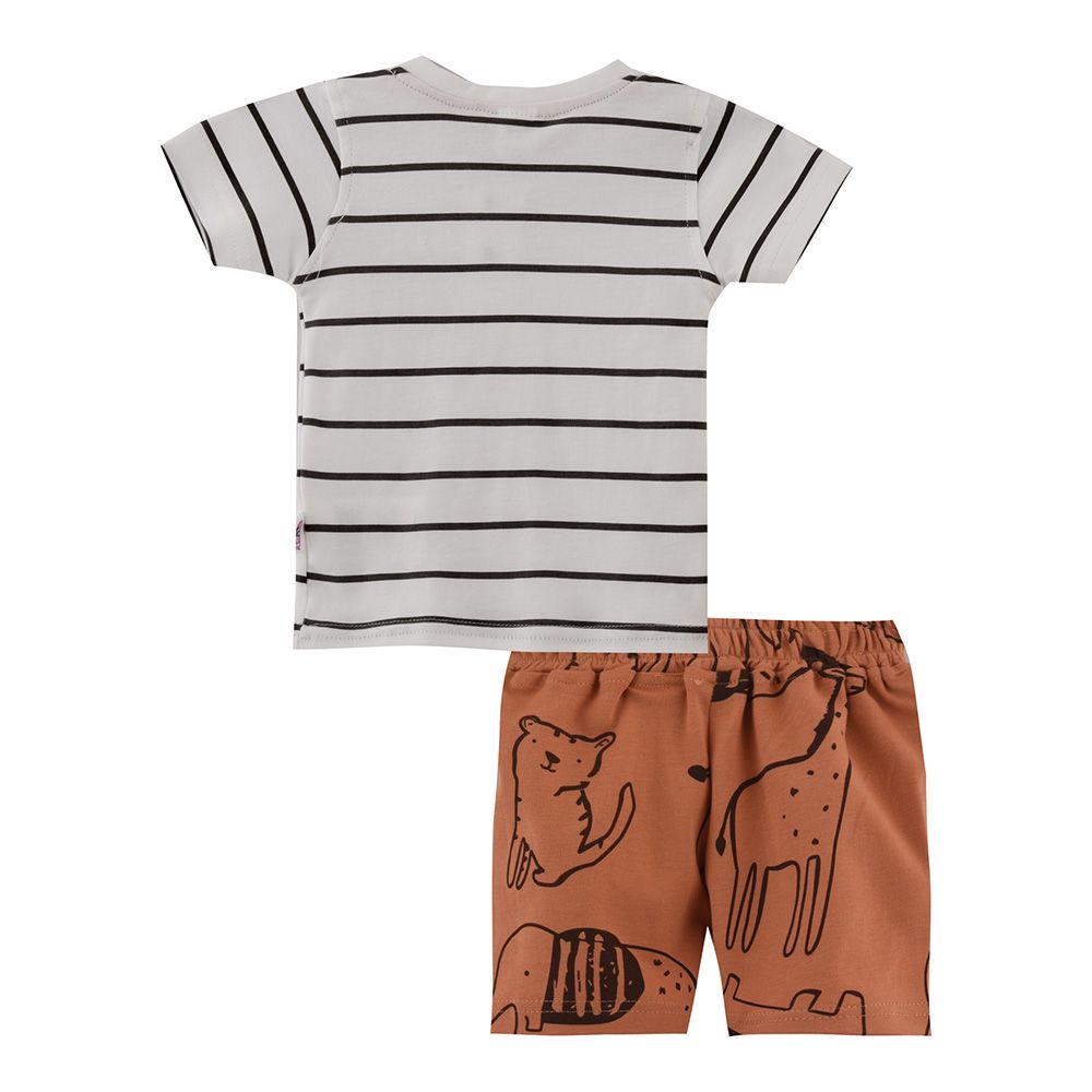 Smart Baby - 2pc-Set - Baby Boy Half Sleeve T-Shirt w/ Bermuda Shorts