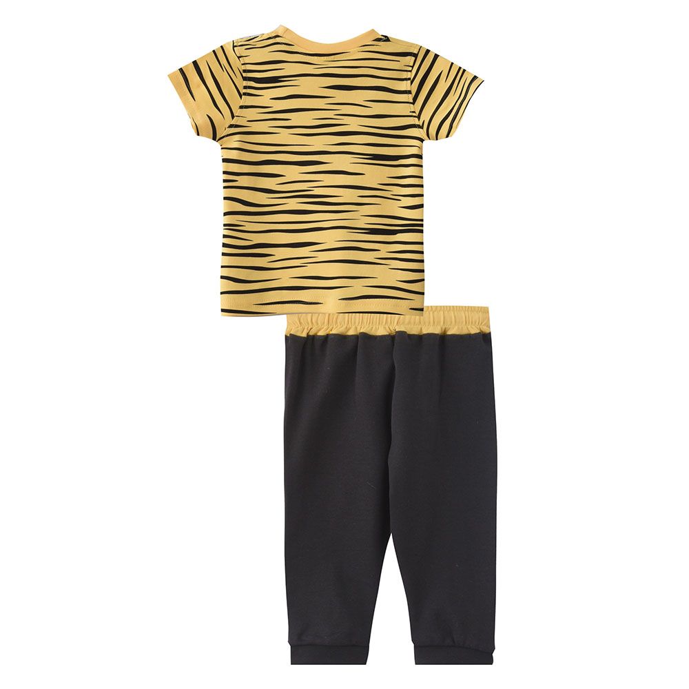 Smart Baby - 2pc-Set - Baby Boy T-Shirt w/ Pants - Yellow/Black