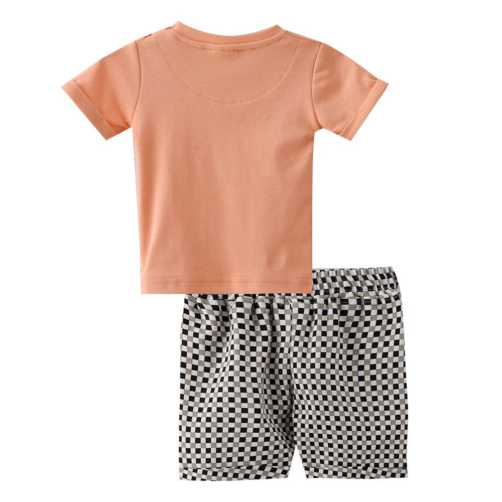 Smart Baby - 2pc-Set - Crab T-Shirt w/ Bermuda Shorts - Light Orange