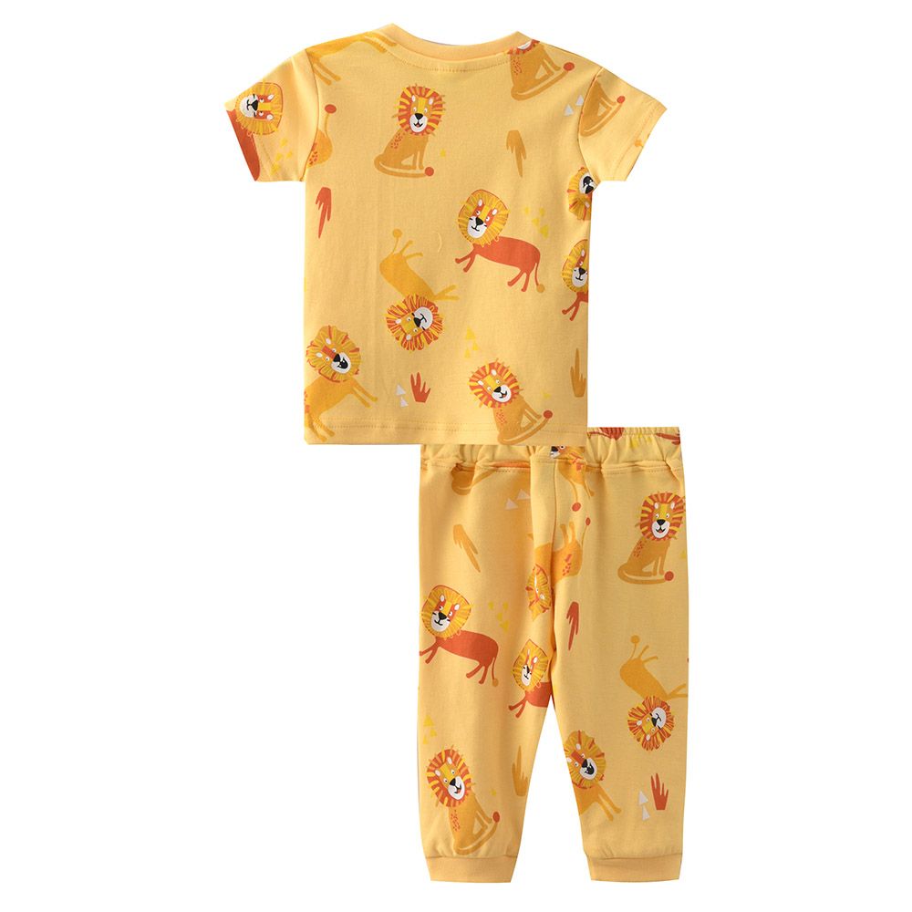 Smart Baby - 2pc-Set - Lion T-Shirt w/ Pants - Yellow