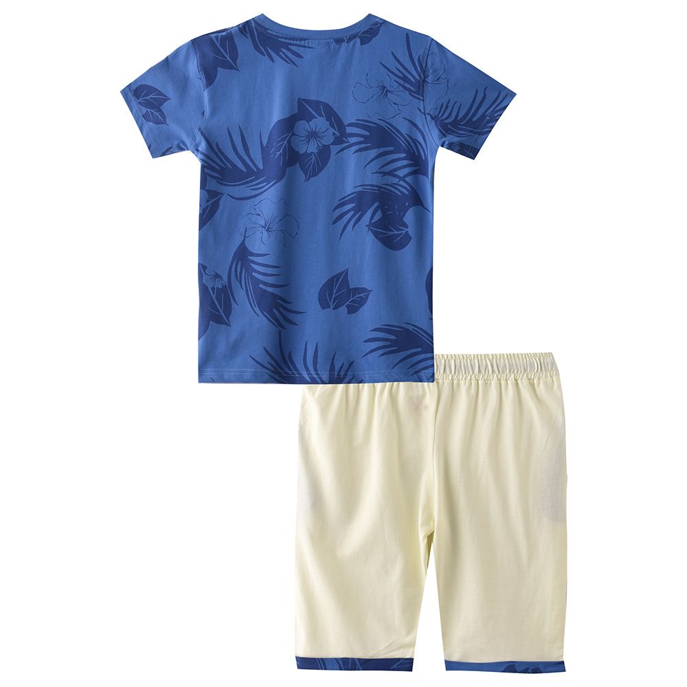 Genius - 2pc-Set - Boy Half Sleeve T-shirt With Bermuda - Dark Blue