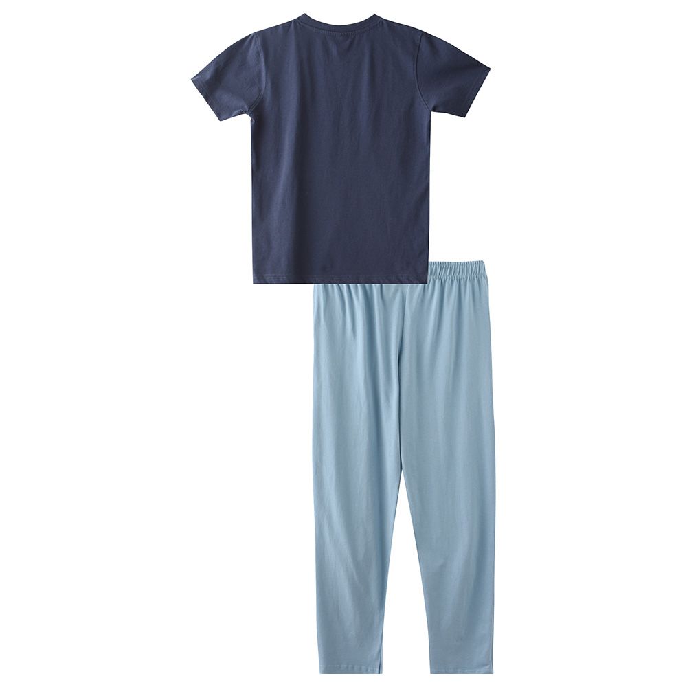 Genius - 2pc-Set - Boy Half Sleeve T-shirt With Pants - Dark Navy/Blue